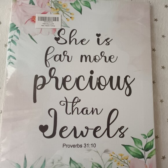 New More Precious than Jewels Proverbs 31 canvas decor wall hanging - Picture 2 of 4